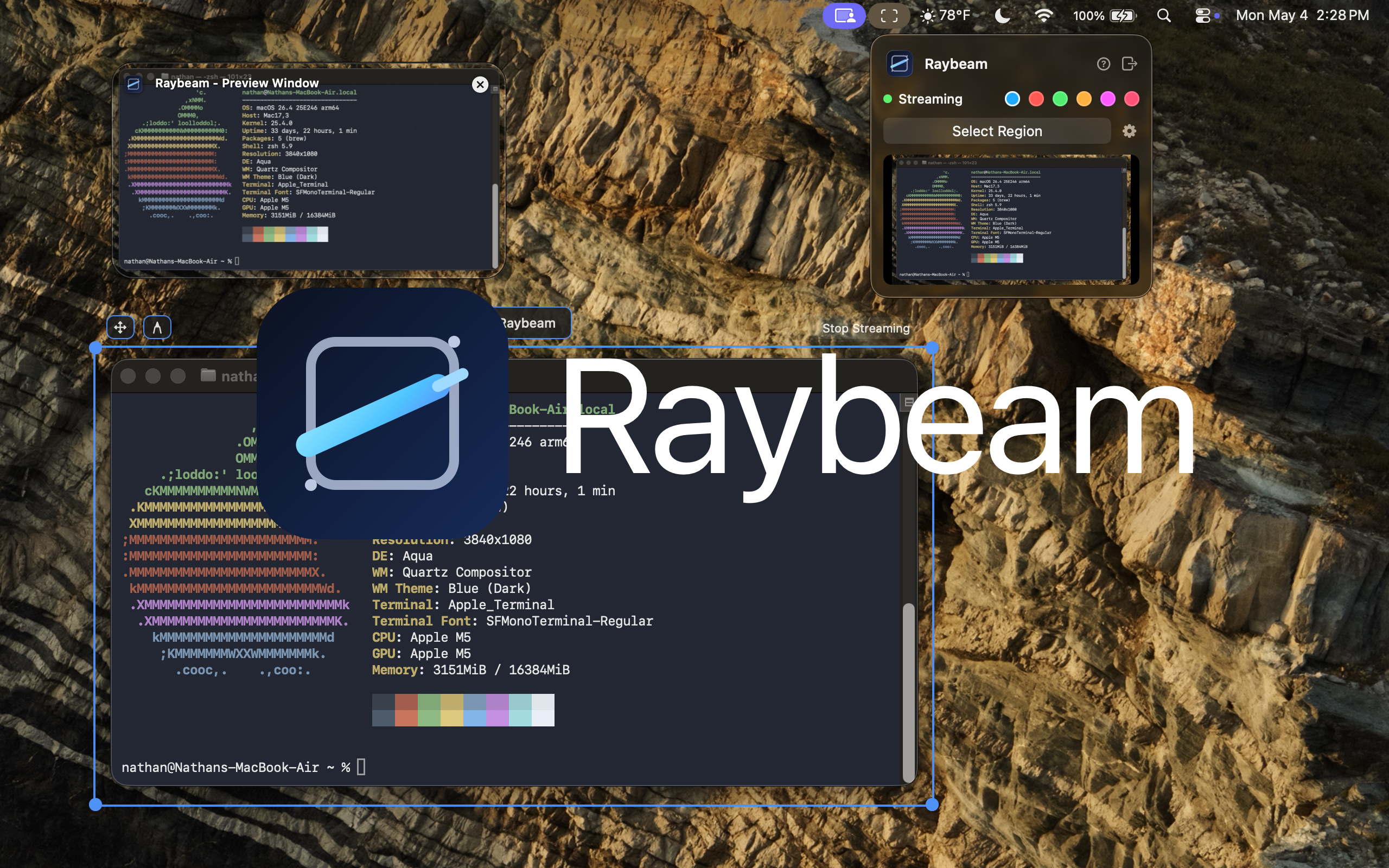 Raybeam – A better way to screen share on macOS